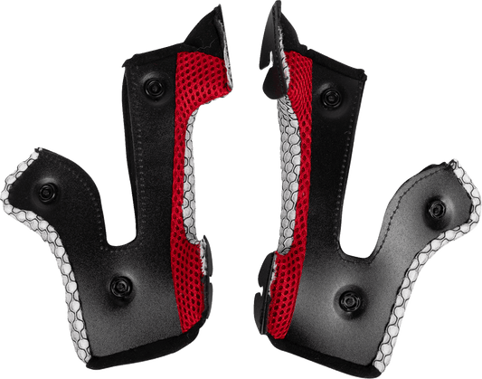 MOOSE OFFROAD MR3 Cheek Pads for F.A.F. Helmets - Black - Medium (Part Number 0134-4229) - Kelly Motorsports