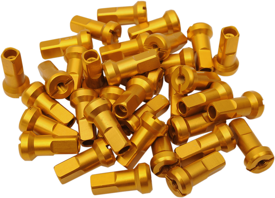 MOOSE OFFROAD MX1 Gold 9 Gauge Spoke Nipples - Set of 36 for Dirt Bikes - Kelly Motorsports