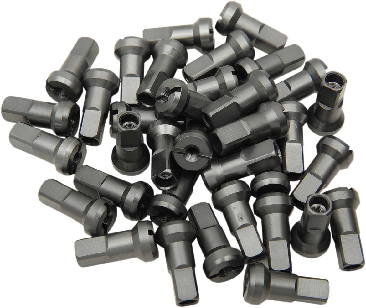 Moose Offroad MX1 Titanium Gray 8 Gauge Spoke Nipples Set 24-840 - Kelly Motorsports