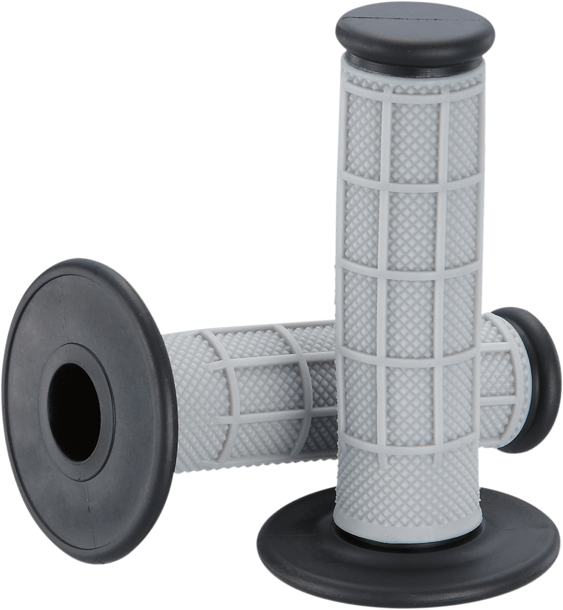 Moose Offroad Qualifier Grips - Half Waffle Black with Dual Compound for Twist Throttle Vehicles (Part Number: 1MG0715-EBM) - Kelly Motorsports