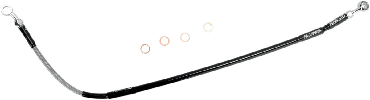 MOOSE Offroad Rear Stainless Steel Brake Line for Honda H02-2-035/P - Kelly Motorsports