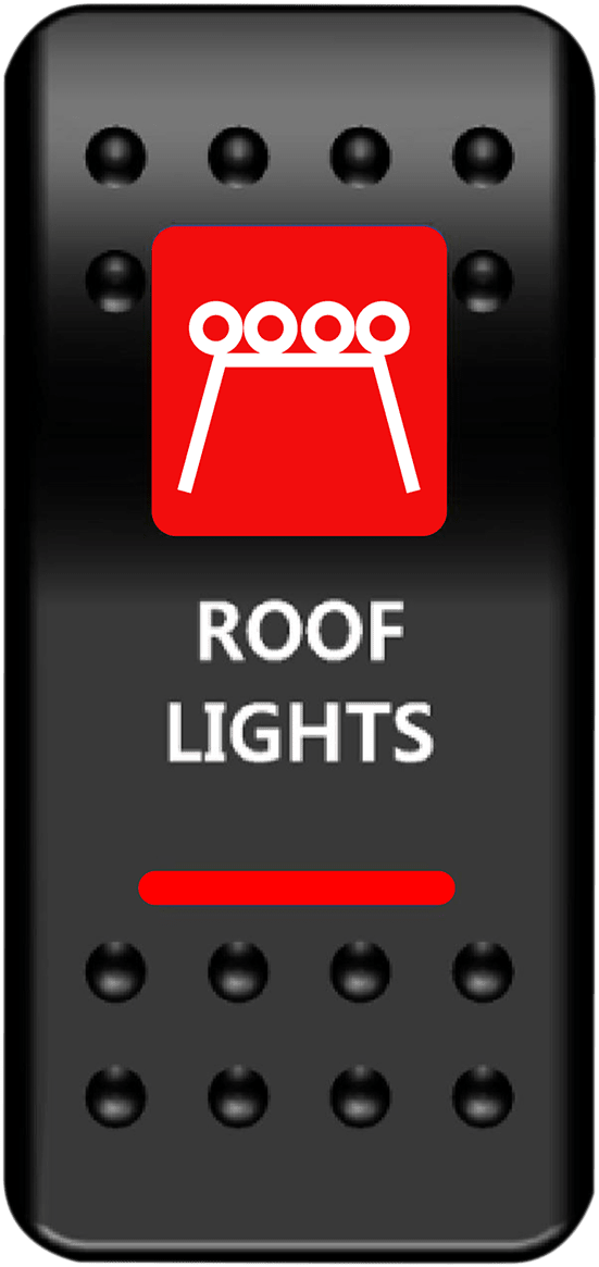MOOSE OFFROAD Rocker Switch for Roof Light – Red RFL-PWR-R - Kelly Motorsports