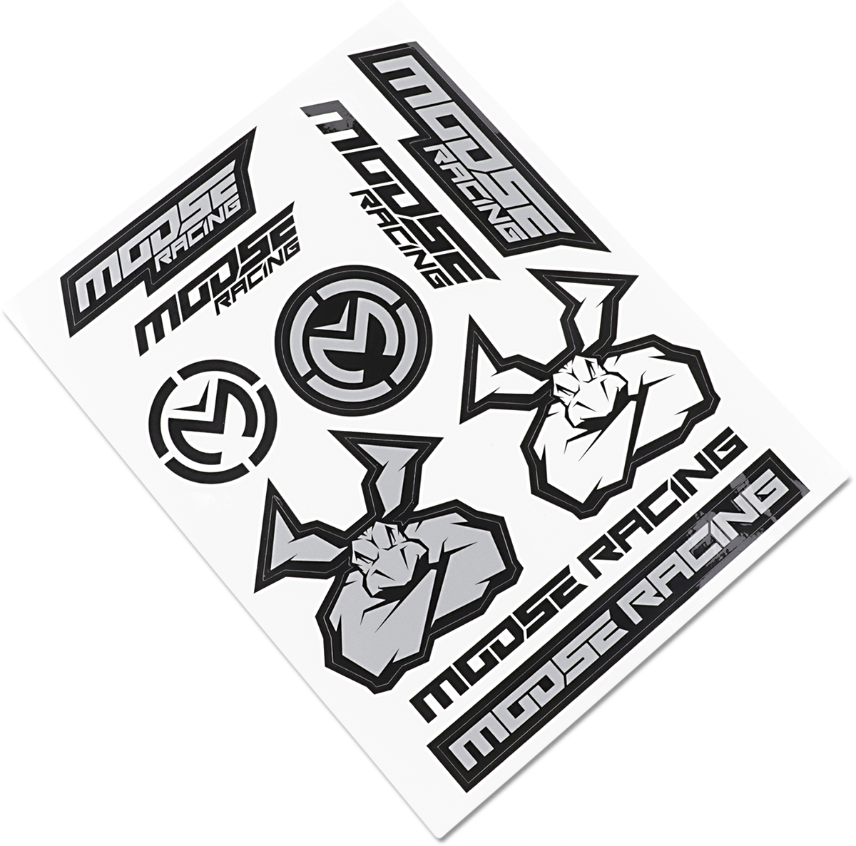 Moose Offroad S2 Decal - Moose Racing Black and Silver 4320-2205 - Kelly Motorsports