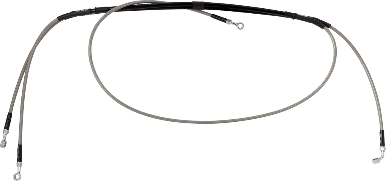 MOOSE OFFROAD Stainless Steel Brake Line Pair B05-1-018/P for Enhanced Performance and Durability - Kelly Motorsports