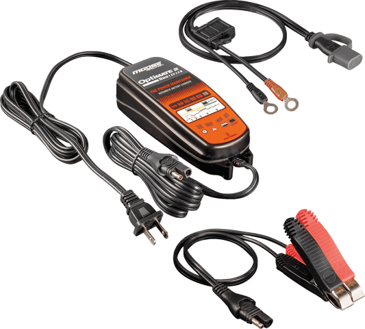 Moose Offroad TM-555 Optimate 2 Duo Battery Charger and Maintainer for 12V AGM, GEL, Lithium Batteries - Kelly Motorsports