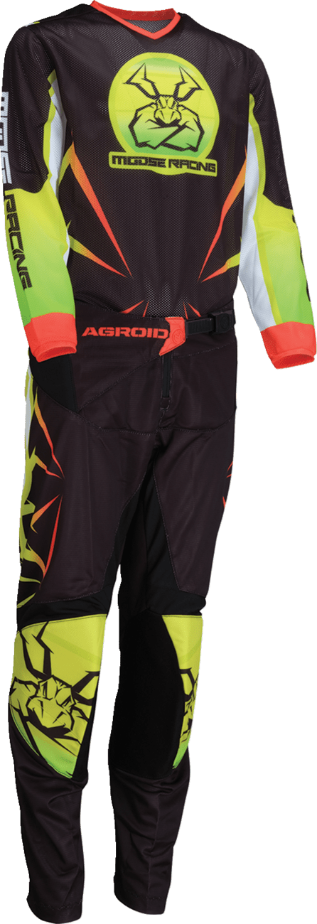 MOOSE OFFROAD Youth Agroid Mesh Pants - Hi-Viz/Black (Part No. 2903-2563) - Kelly Motorsports