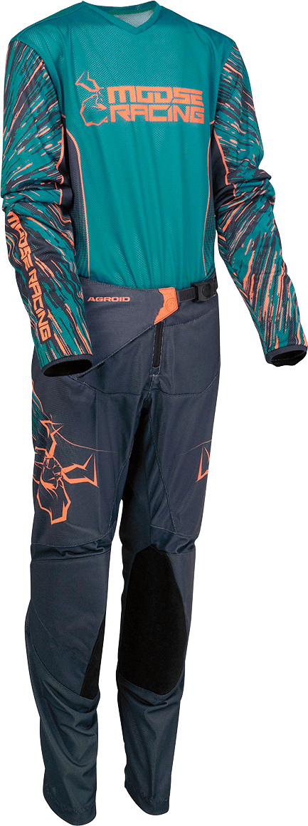 MOOSE OFFROAD Youth Agroid Vented Jersey - Blue/Orange - Large (Part No. 2912-2332) - Kelly Motorsports