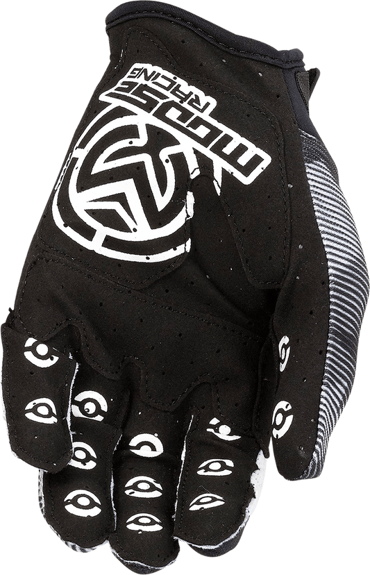 MOOSE OFFROAD Youth MX1™ Gloves Black/White - Part Number 3332-1717 - Kelly Motorsports