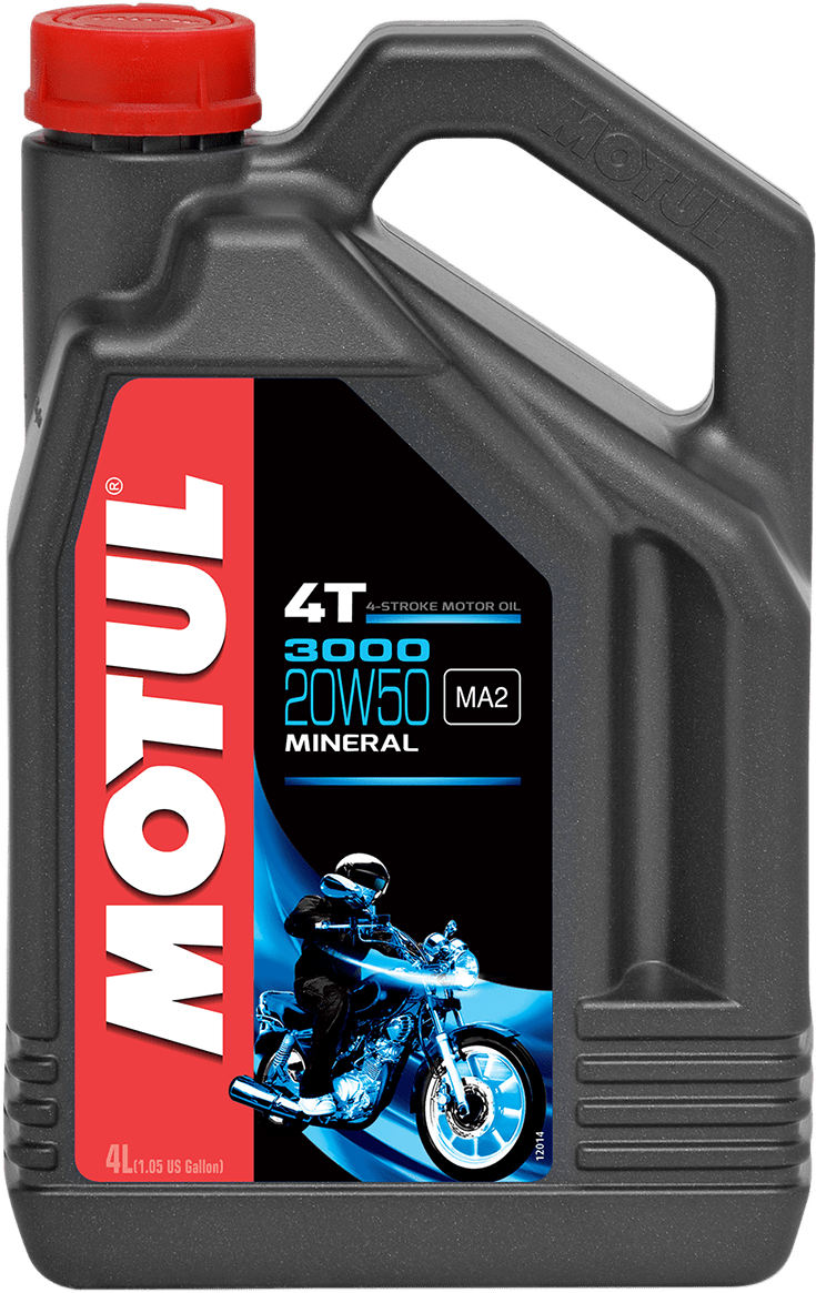 MOTUL 3000 Mineral 4T Engine Oil 20W-50 4L 107319 - Kelly Motorsports