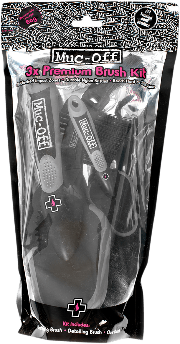 MUC-OFF USA 3-Piece Brush Set 220 - Kelly Motorsports