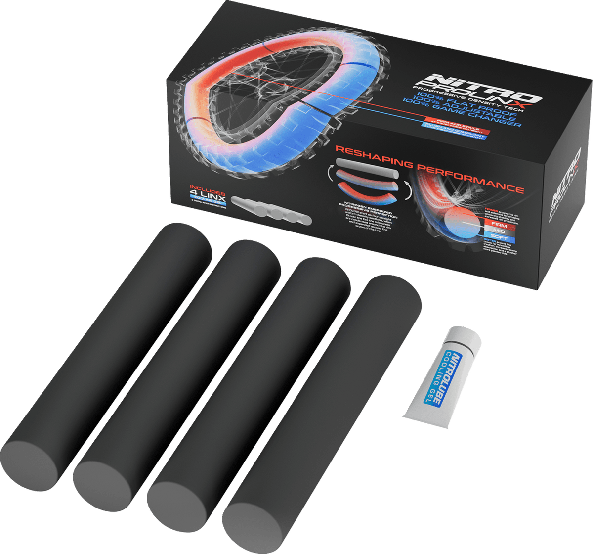 NITROMOUSSE NitroMousse Prolinx 235 Set – Durable Foam Tubes with Prolock 360 System for Off-Road Motorcycles - Kelly Motorsports