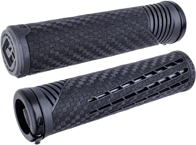 ODI CF11 V2.1 BMX Grips Pearl Black/Graphite with Matte Black Finish - Part Number F35CFBH-B - Kelly Motorsports