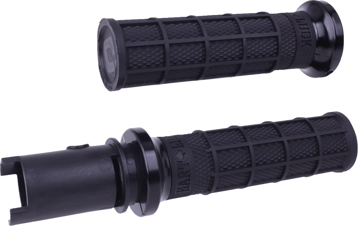 ODI Lock On Hart Luck Full Waffle Black/Black CVO '23-'24 Motorcycle Handlebar Grips - Model V31HTC-BB-B - Kelly Motorsports