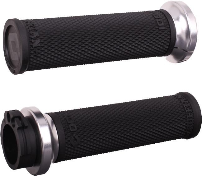 ODI Rufian Grips Cable 1 inch Black/Silver for V-Twin Performance - Kelly Motorsports