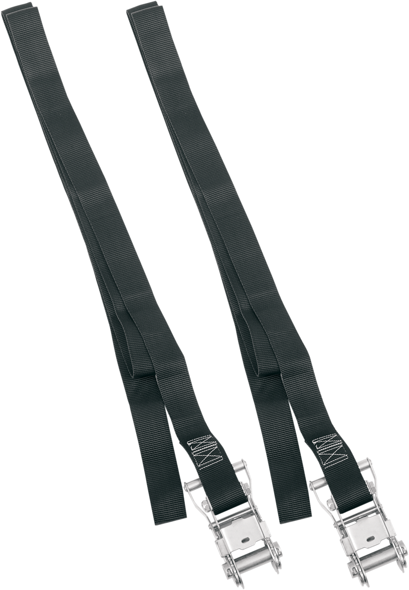 POWERTYE MFG. Endless Ratchet Tie - Downs 1.5 Inch x 8 Feet Black Part 30082 - Kelly Motorsports