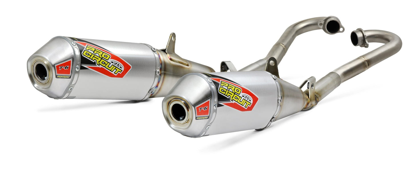 PRO CIRCUIT T-6 Stainless Steel Dual Exhaust System for Honda CRF250R and CRF250RX (2018-2019) - Kelly Motorsports