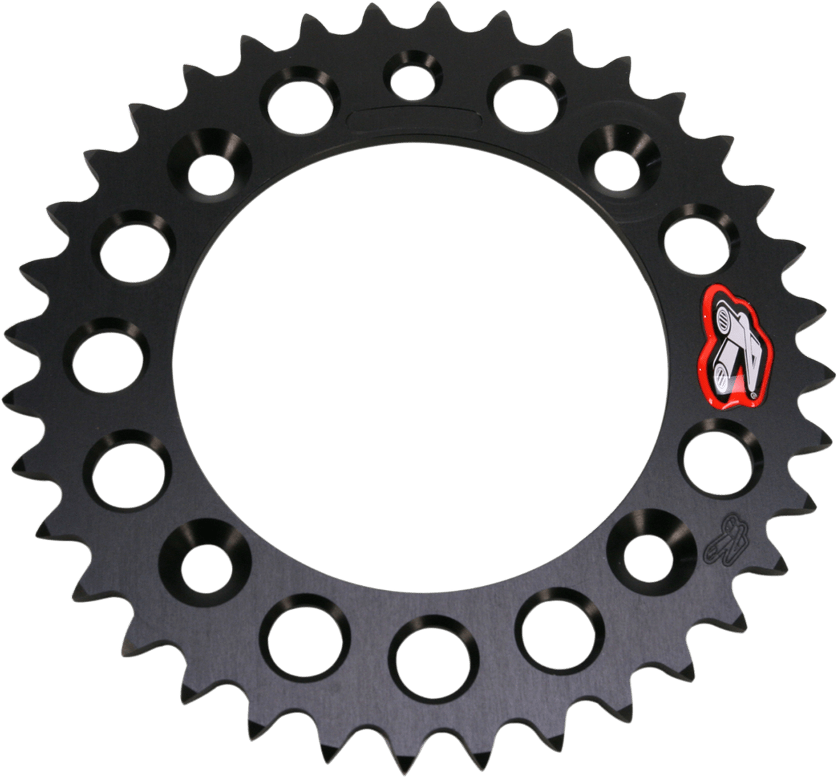 Renthal 36-Tooth Aluminum Rear Sprocket for Gas Gas, Husqvarna, KTM - Black - Part 491 - 415-36P-BK - Kelly Motorsports