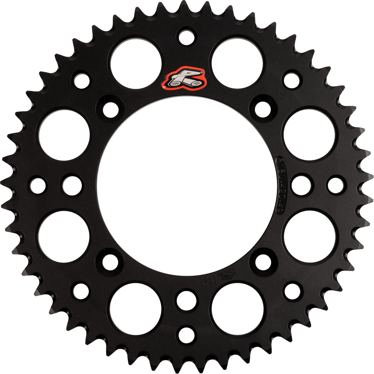 Renthal 518U-420-49GPBK Limited Edition Aluminum Rear Sprocket for KTM - 49 Tooth, Black - Kelly Motorsports