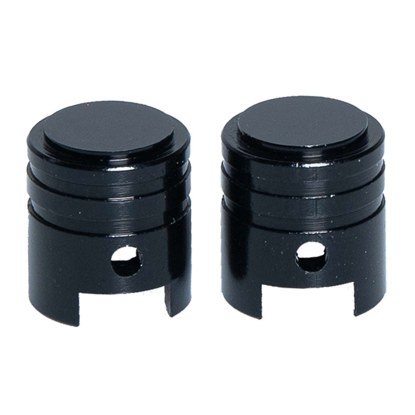 RFX FXVC 10000 00BK Aluminum Valve Caps - Pair in Black - Kelly Motorsports