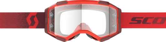 SCOTT Fury Goggle Red Clear Works with Anti - Fog and Wide Field of Vision - Kelly Motorsports