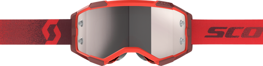 SCOTT Fury Goggle Red Silver Chrome Works with True View Lens and Anti - Fog Coating - Kelly Motorsports