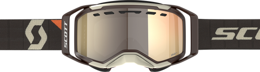 SCOTT Prospect 2.0 SMB Snowmobile Goggle – Beige/Brown with LS Bronze Chrome Lens - Kelly Motorsports