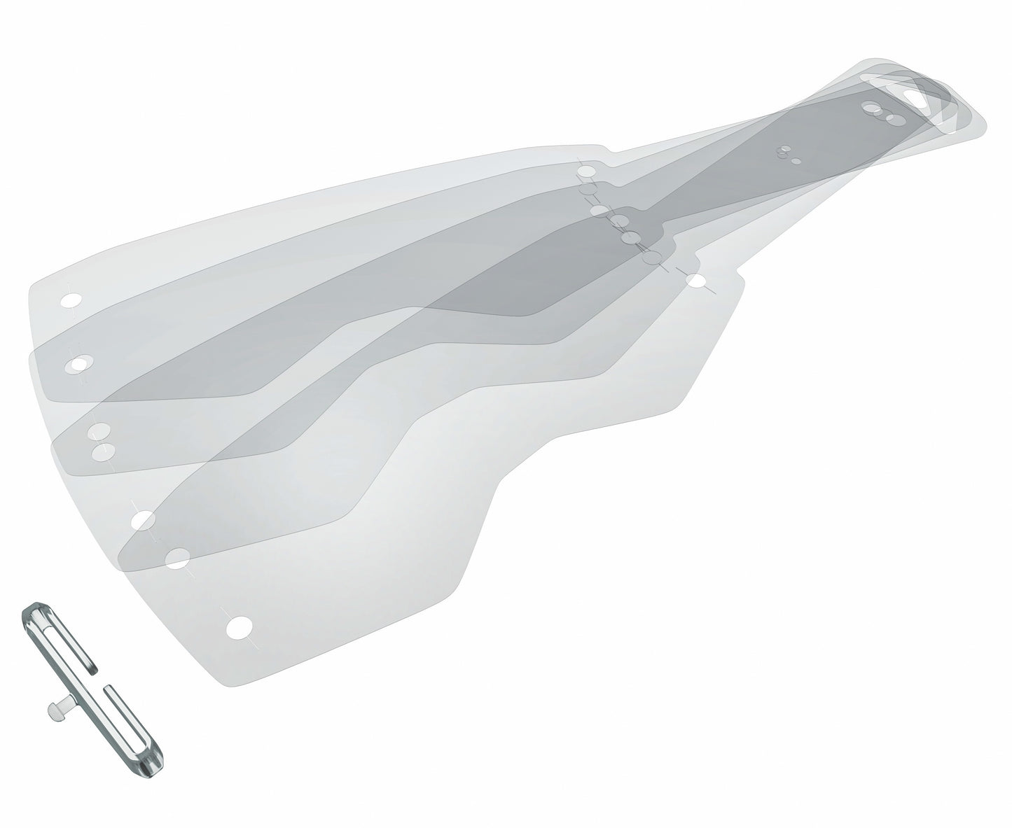 SCOTT Prospect Tear Offs 1.20 Pack - Clear Screen Cover for Bicycles - Kelly Motorsports