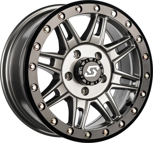 Sedona Clutch Beadlock Wheel 15x7 Gunmetal and Black - Part A - S24G - 57037+10 - Kelly Motorsports