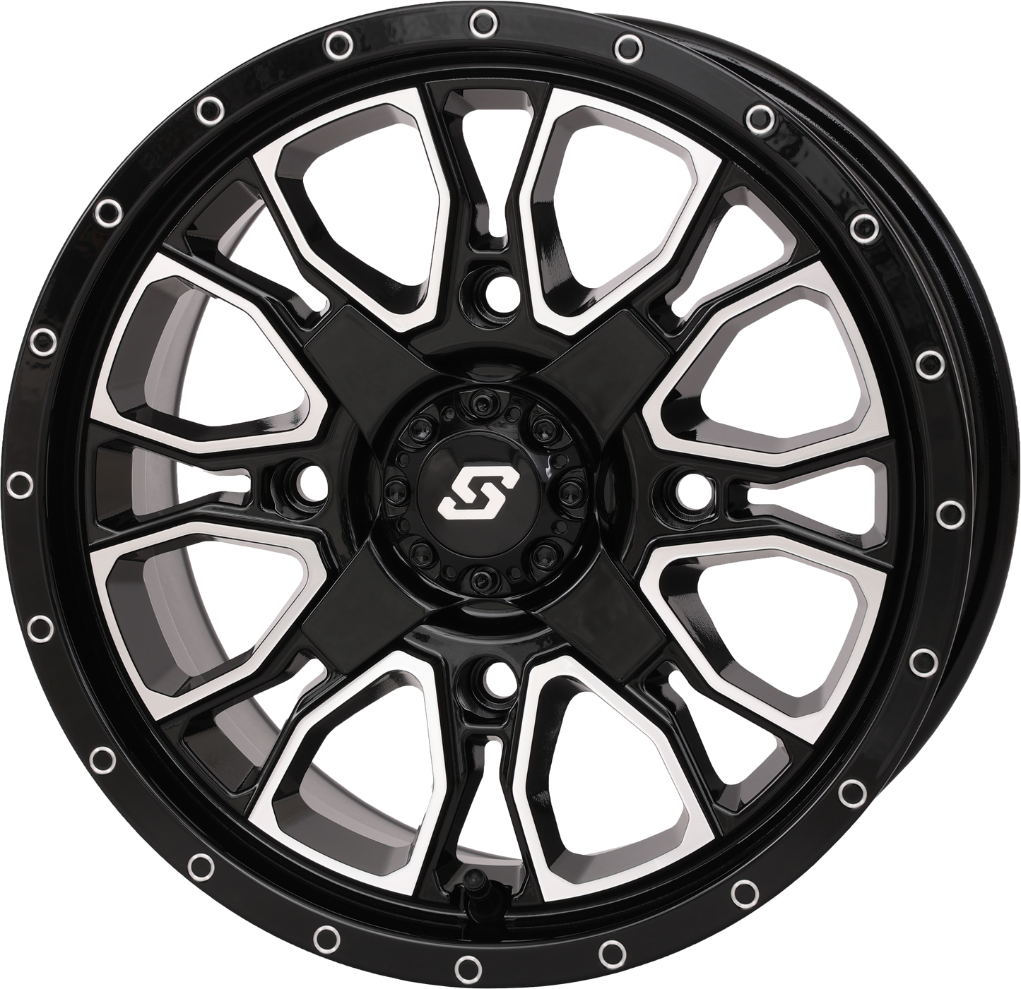 Sedona Fusion DD Wheel 14x7 with 6+1 Offset in Gloss Black/Machined Finish - Kelly Motorsports