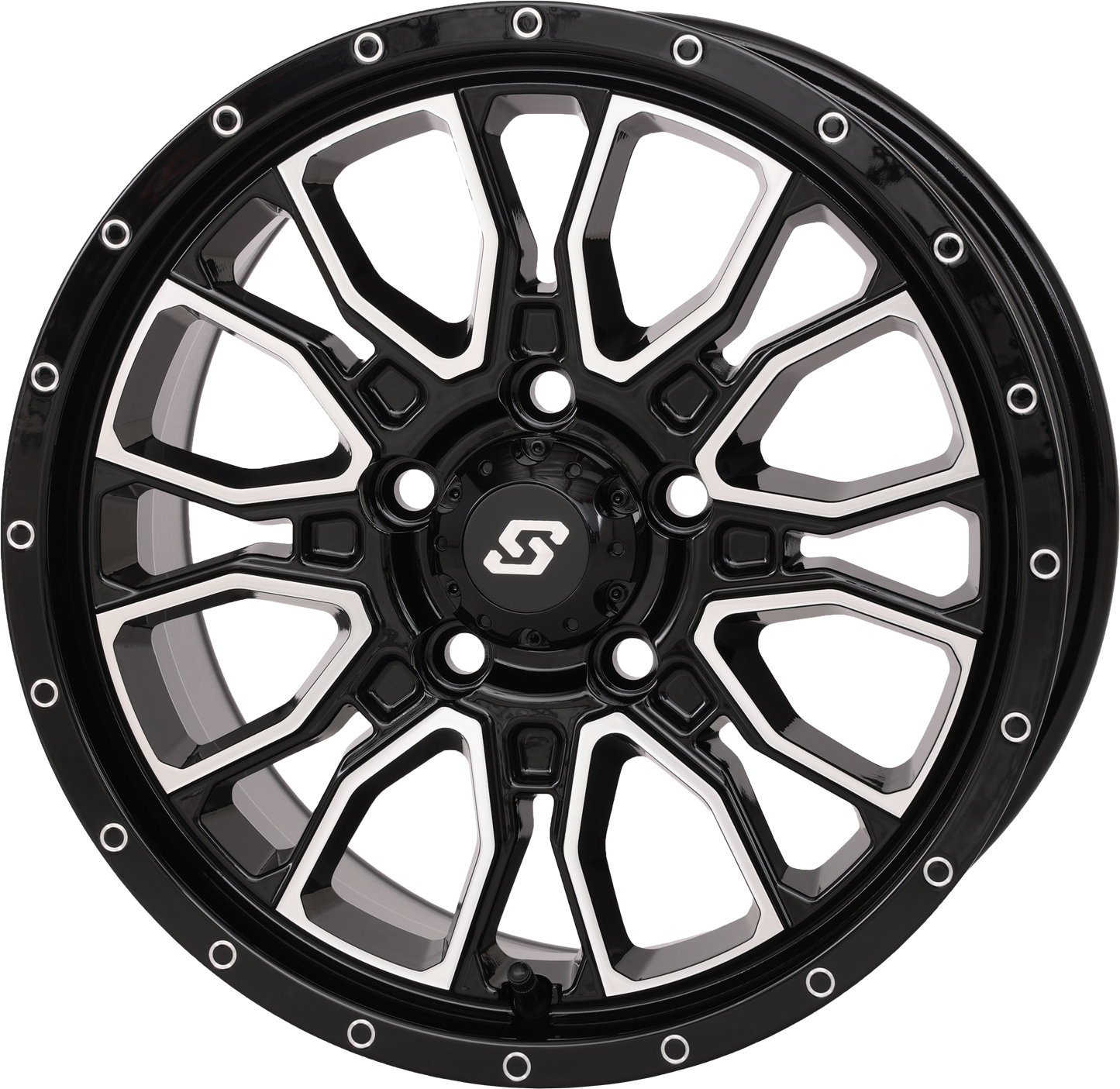 Sedona Fusion Wheel 15x7 5+2 5/4.5 Gloss Black with Machined Accents - Kelly Motorsports