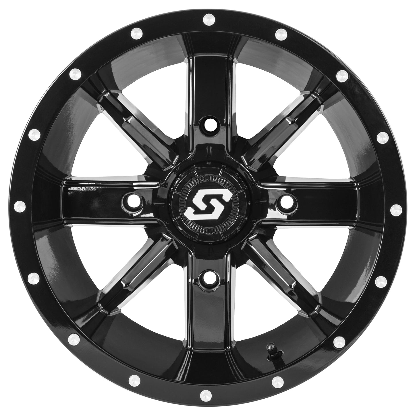 Sedona Hollow Point Wheel 14x8 4/156 4+4 Black by Sedona - Part A88B - 48056 - 44S - Kelly Motorsports
