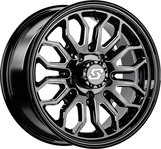 Sedona Onyx Wheel 12x7 4/110 +10mm Black and Machined Finish - Kelly Motorsports
