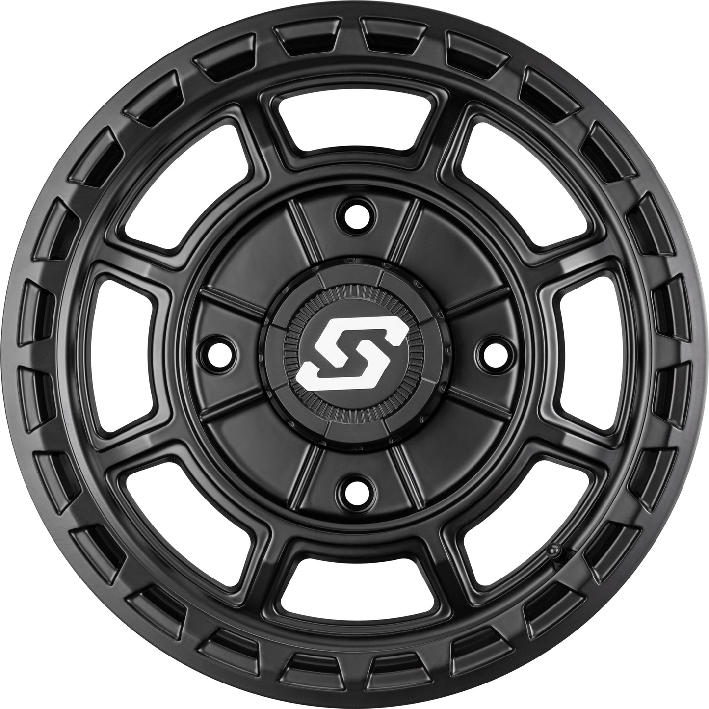 Sedona Rift Wheel 15x7 4/137 5+2 Offset in Black with Simulated Bead Ring - Kelly Motorsports