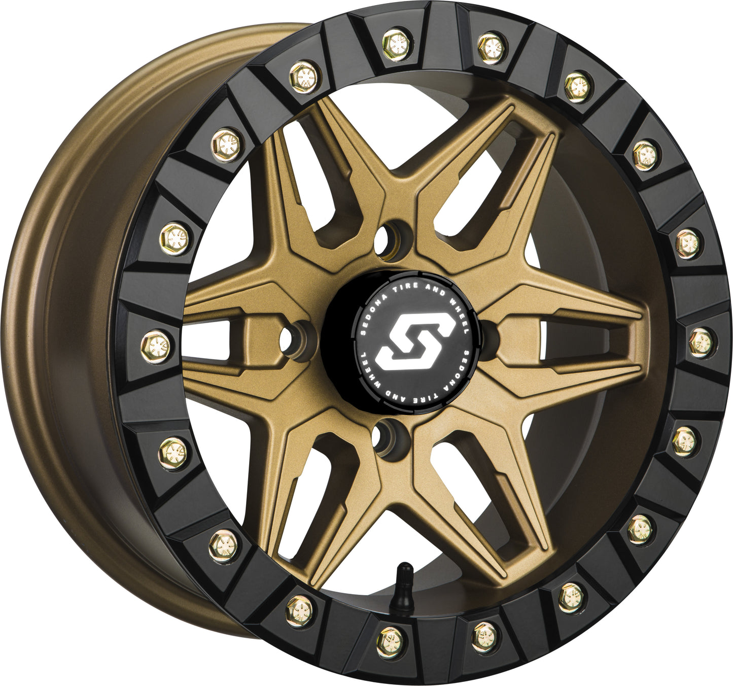 SEDONA Split 6 Beadlock Wheel 15x6 - Bronze | Heavy Duty Aluminum ATV/UTV Wheel - Kelly Motorsports