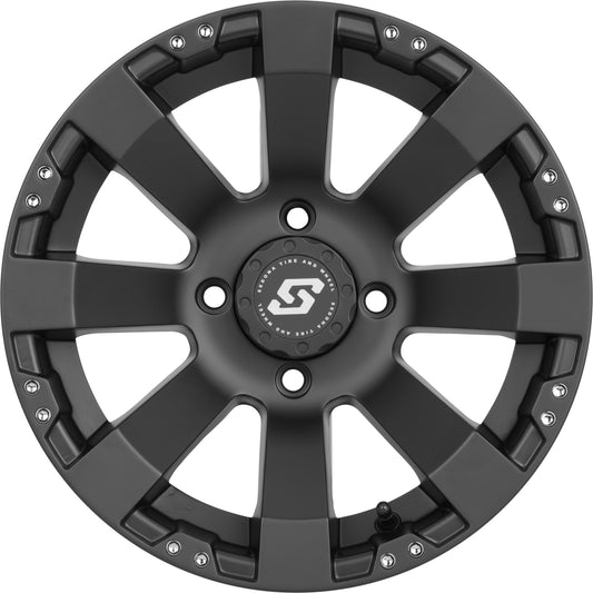 Sedona Spyder Wheel 12x7 Aluminum Black Part A7527011 - 25S for ATV/UTV - Kelly Motorsports