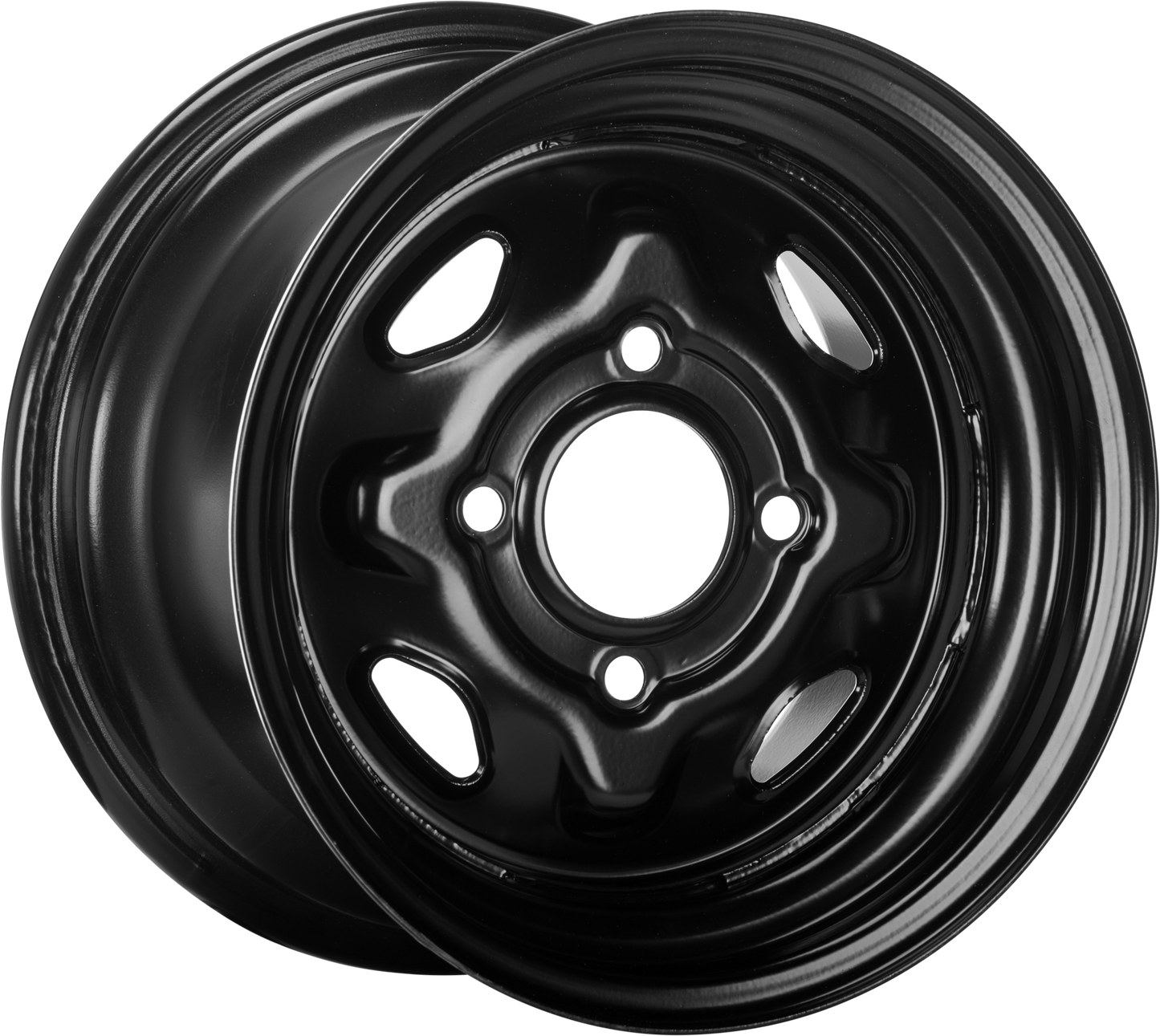 Sedona Steel 12x7 Wheel with 4/110 Bolt Pattern and Black Finish - Part 570 - 9003 - Kelly Motorsports