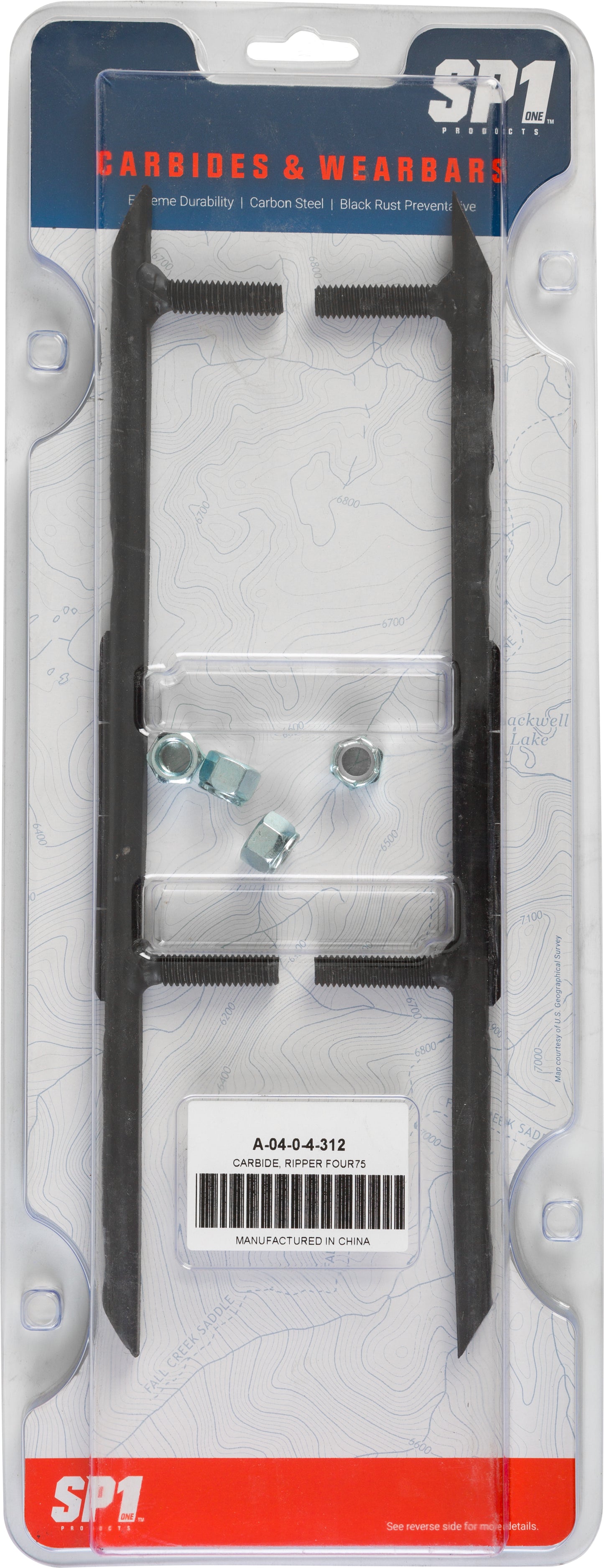 SP1 Ripper Four75 Carbides for Ski Tracks - Model A - 04 - 0 - 4 - 312 - Kelly Motorsports