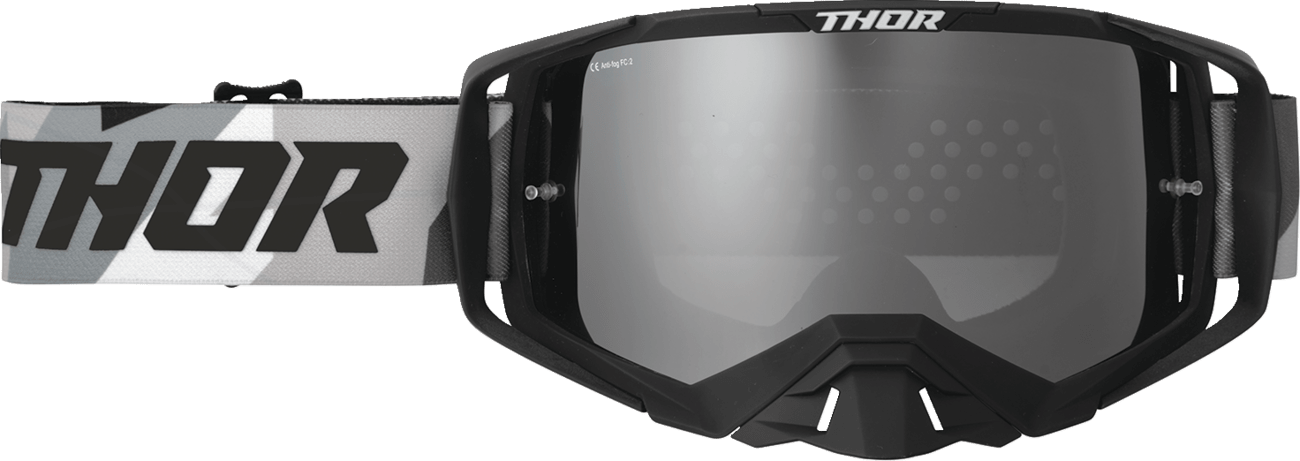 THOR Activate Goggle - Brave Black Camo with Silver Mirror Lens (Part No. 2601-3701) - Kelly Motorsports