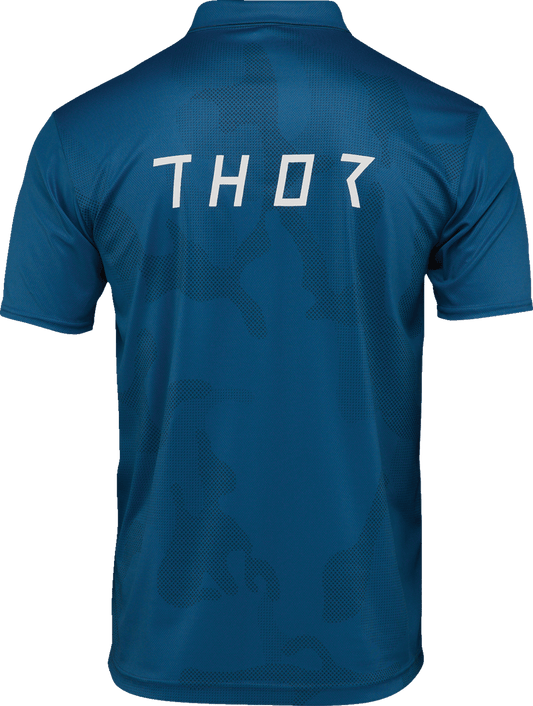 THOR Corpo Polo Shirt - Storm Blue - Medium (Part Number 3040-3488) - Kelly Motorsports