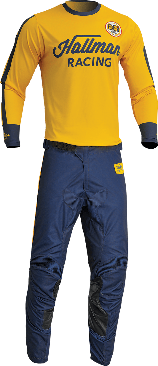 THOR Hallman Differ Roosted Jersey 2XL - Lemon and Navy, Model 2910-7125 - Kelly Motorsports