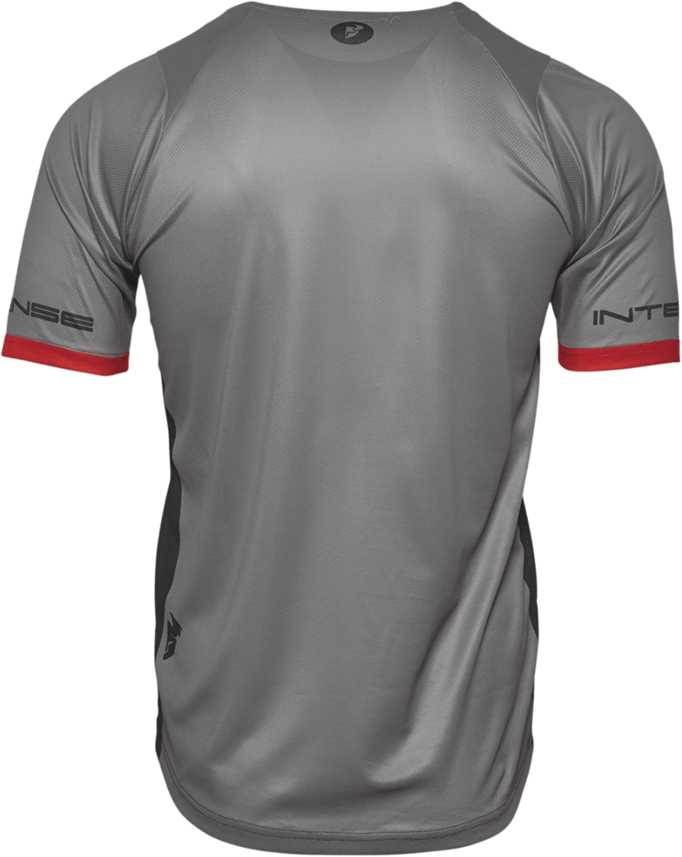 THOR Intense Team Short-Sleeve MTB Jersey - Black/Heather Gray, Size Large (Part 5120-0059) - Kelly Motorsports