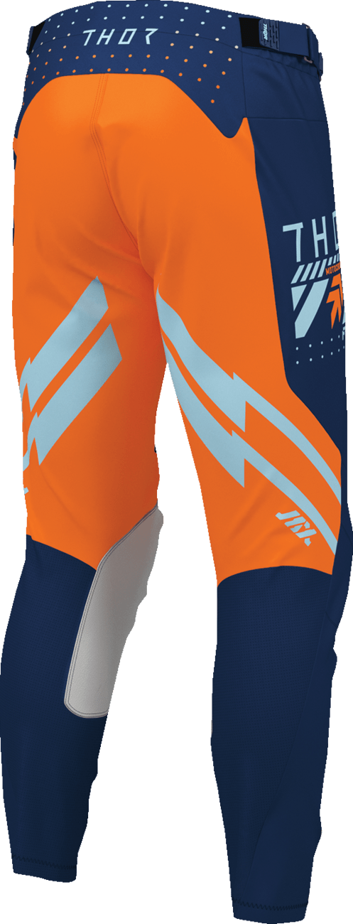 THOR Launchmode Futura Pants - Navy/Orange US 36 - Durable Performance Riding Gear - Kelly Motorsports