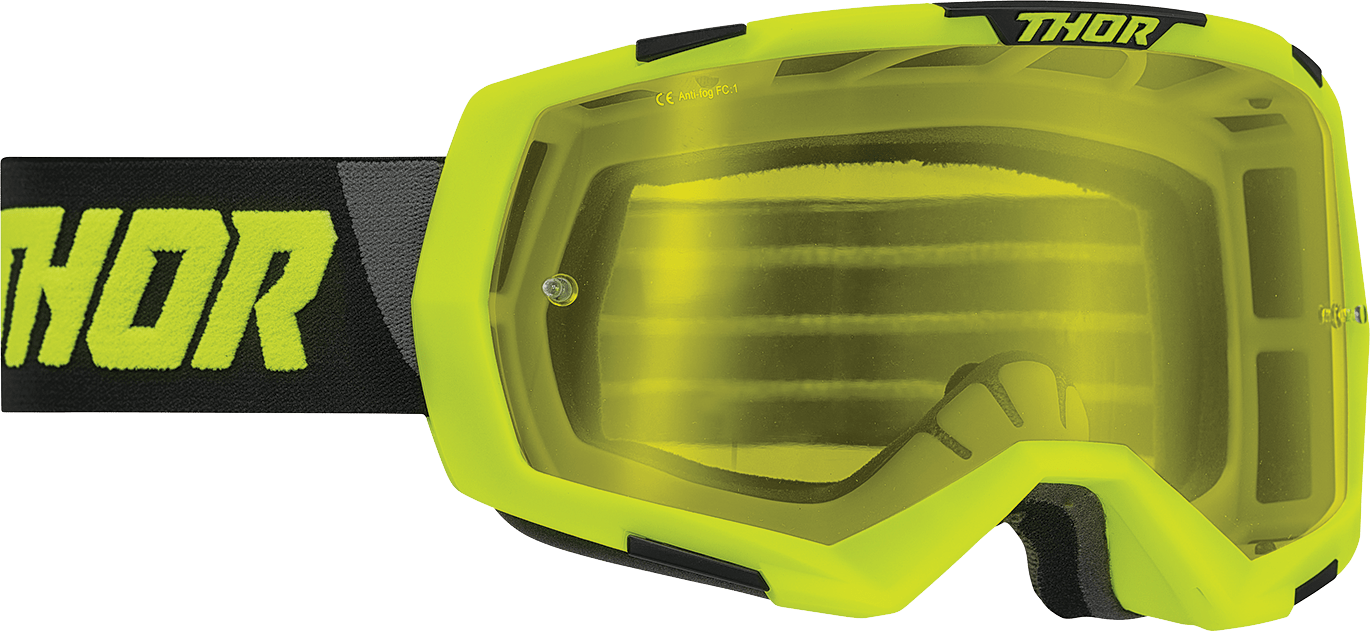 THOR Regiment Goggle - Acid/Black with Yellow Lens (Part 2601-2798) - Kelly Motorsports