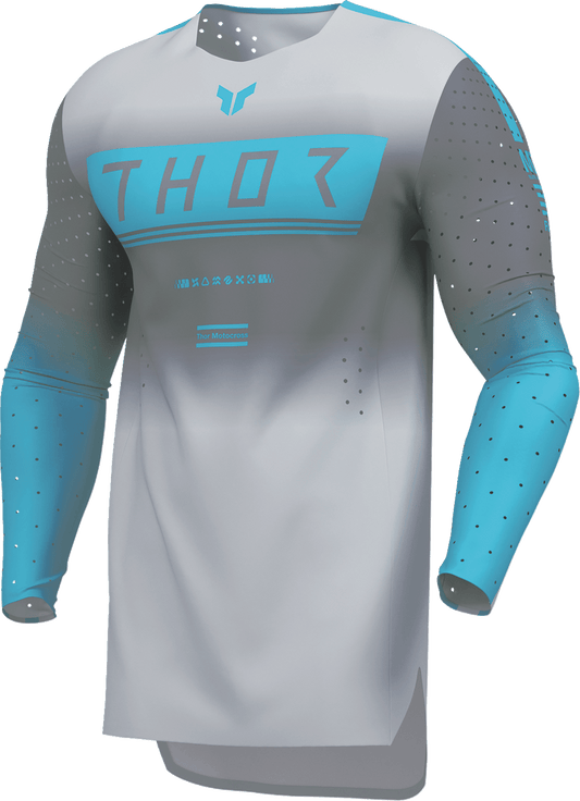 THOR Sportmode Geo Jersey XL by THOR - Charcoal and Gray with Four-Way Stretch Performance - Kelly Motorsports