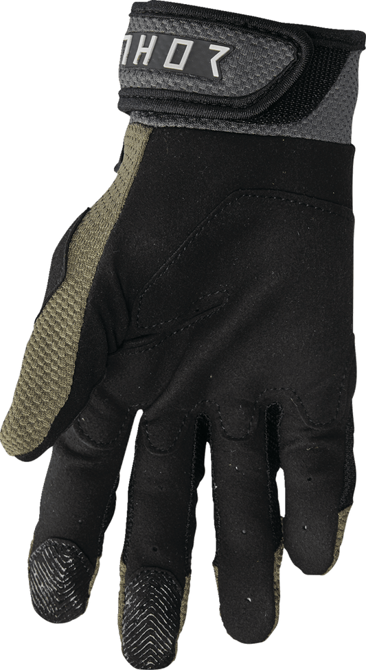 THOR Terrain Gloves Army/Charcoal Medium (Part Number 3330-8251) - Kelly Motorsports