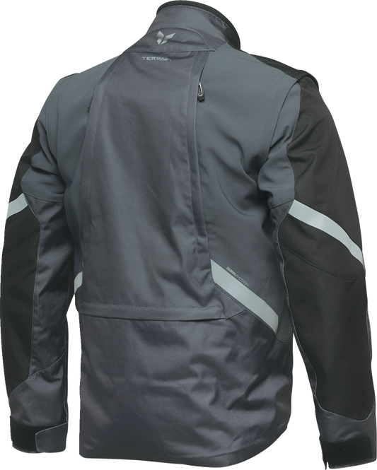 THOR Terrain Jacket - Charcoal, Size Medium - Durable Motorcycle Riding Gear with Ventilation and Water Resistance - Kelly Motorsports