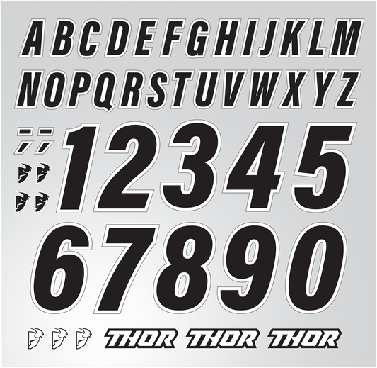 THOR Thor Jersey ID Kit 2950-0040 – Iron-On Transfers for Custom Jerseys - Kelly Motorsports