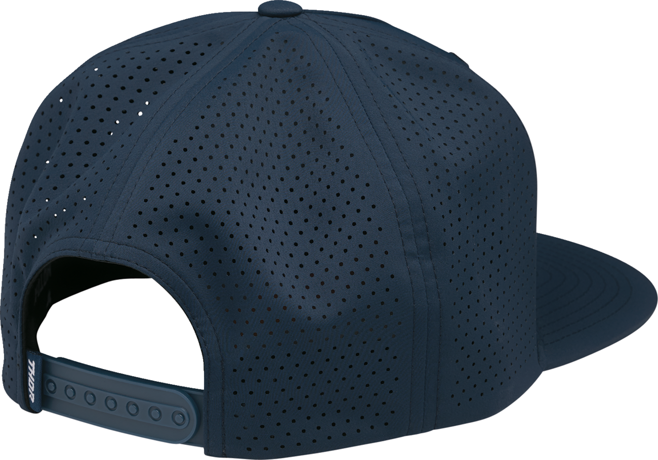 THOR Vert Hat Navy 2501 - 4462 with 3D Graphics and Perforated Back Panels - Kelly Motorsports