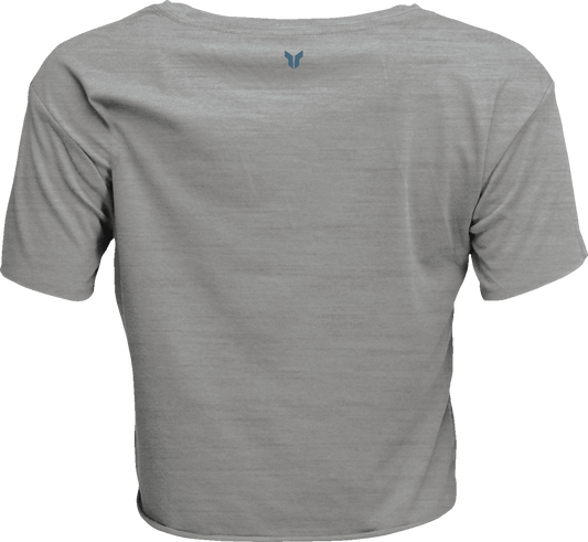 THOR Women's Corp Crop T-Shirt in Heather Gray - Part Number 3031-4311 - Kelly Motorsports