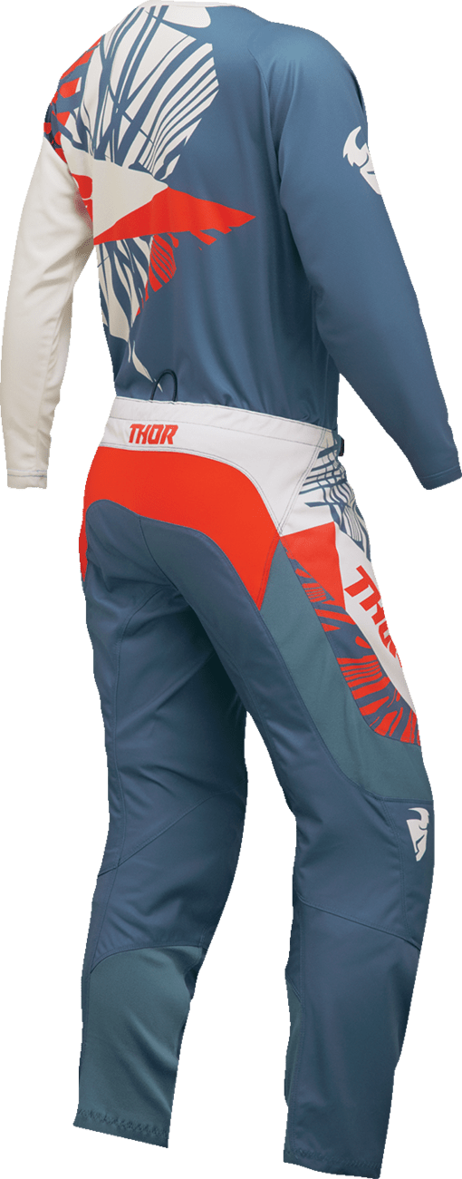 THOR Women's Sector Split Jersey - Blue Steel and Vintage White, Medium (Part 2911-0296) - Kelly Motorsports